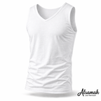 شيّال كتف عريض قبة V قطن 100% – السماح | Alsamah Wide Strap V-Neck Cotton Tank Top