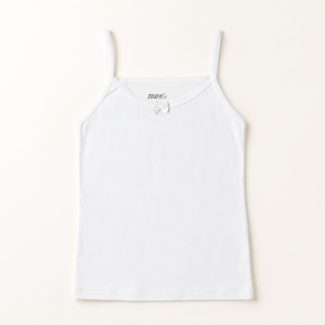 بروتيل بناتي رفيع أبيض قطن 100% – تولين | Tolin Girls Cotton Camisole