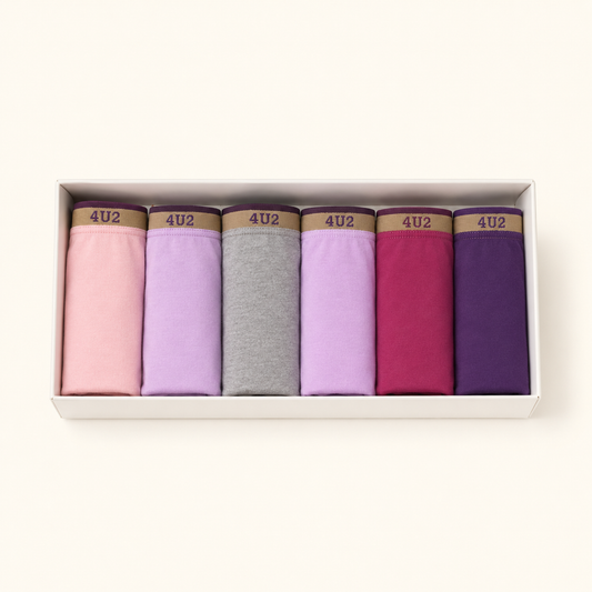 سليب نسائي قطني 6 قطع  |  Women's Cotton Briefs – 6 Pack (4U2)