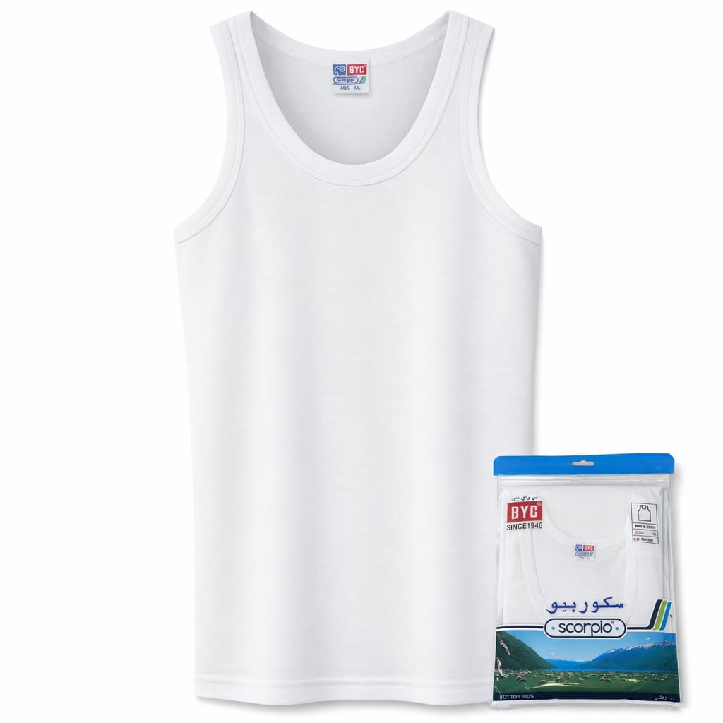 شيّال رجالي قطن 100% كوري سكـوربيو – Korean Scorpio Cotton Tank Top