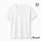 فانيلا نص كم قطن 100% قبة V (قطعتين) – السماح - Alsamah 2-Pack V-Neck Cotton Undershirt